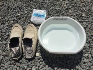 過炭酸ナトリウムで靴を洗います